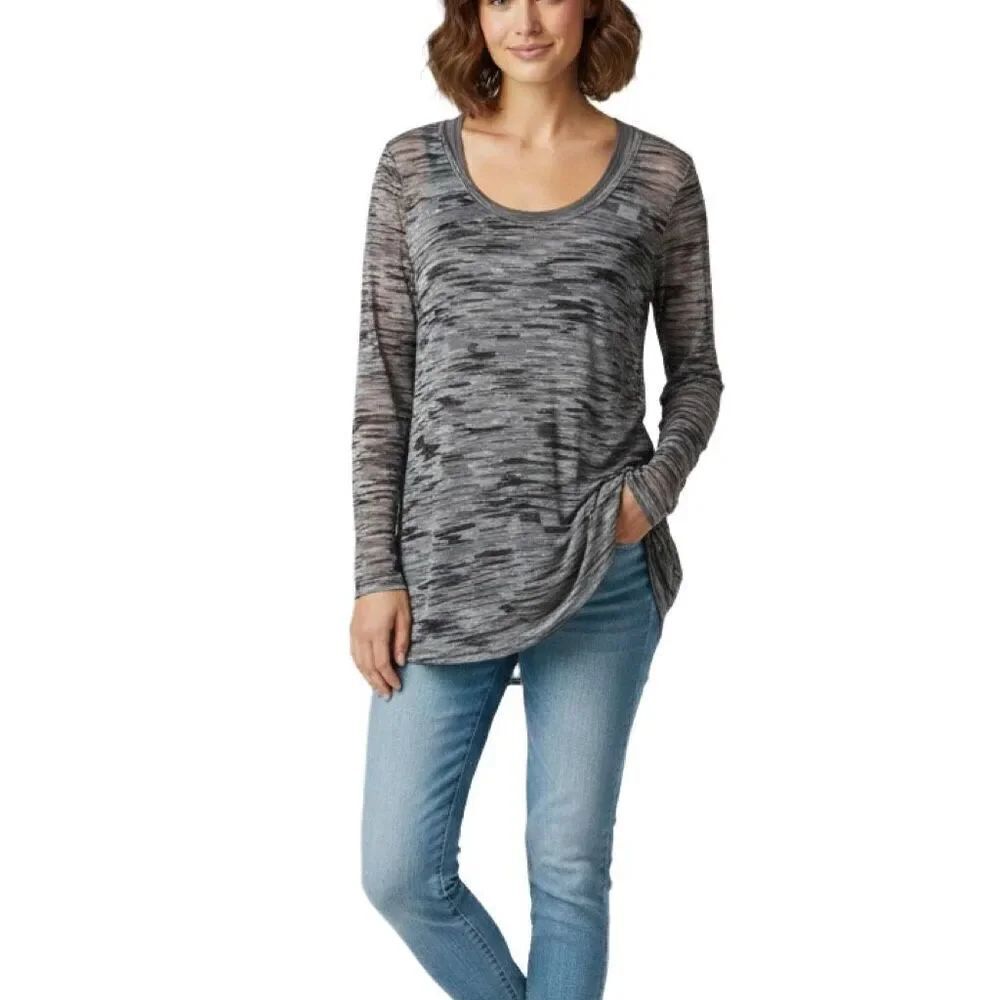 Logo Lori Goldstein layers size 4X semi sheer top.